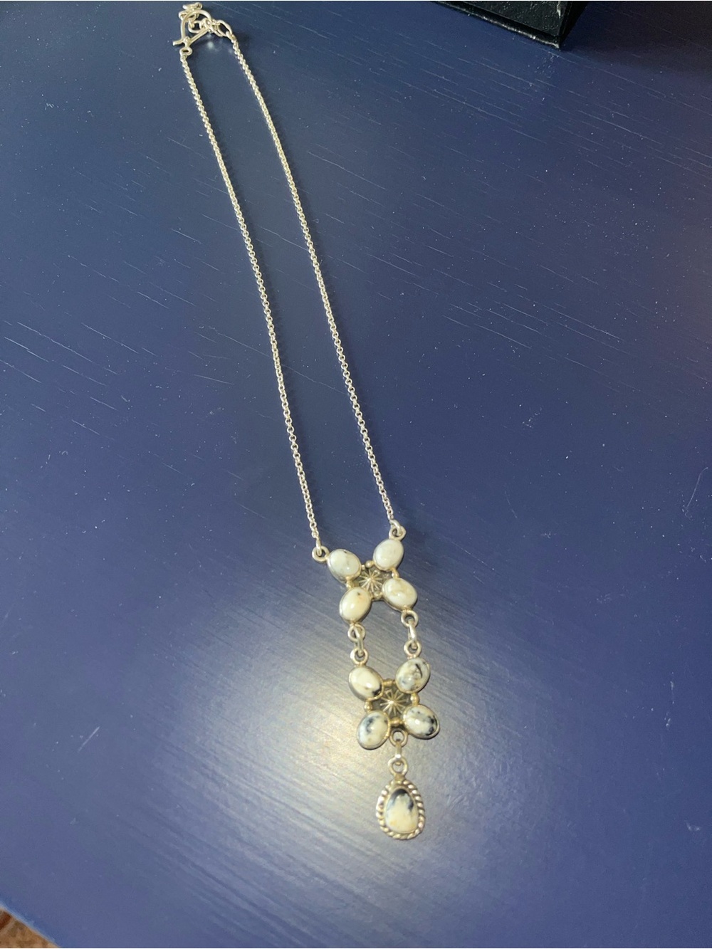 9 stone white buffalo necklace
